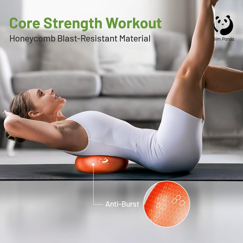 Slim Panda Pilates Ball, 9 Inch Small Exercise Ball, Anti Burst Mini Yoga Ball for Stability, Workout, Barre, Core Strength, Physical Therapy, Balance, Stretching - Image 2